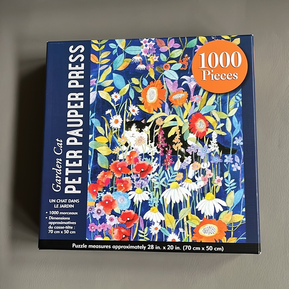 1,000 piece Garden Cat puzzle
